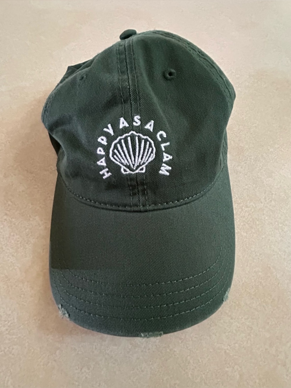 Aerie • Happy As a Clam baseball cap dad hat OS green